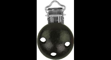 Houten speenclip, 30mm, kleur: zwart