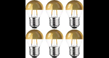 6 stuks | Ledmaxx LED kopspiegellamp goud 2W 180lm 2200K Niet-Dimbaar P45 | E27 | Zeer Warm Wit | 2 watt | 15.000 Branduren