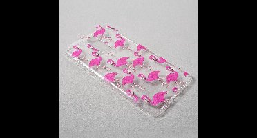 Shop4 - Honor 6x Hoesje - Zachte Back Case Flamingo's Transparant