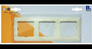 BERKER M2 afdekraam - 3 voudig - Inbouw - Crème