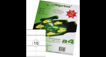 Etiketten Rillprint, Rillstab, 89149, 105 x 57 mm ,10 op een vel