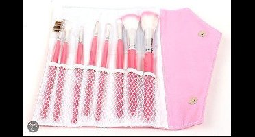 Visagie Kwastenset 8 delig - Roze - Make-up Kwastenset