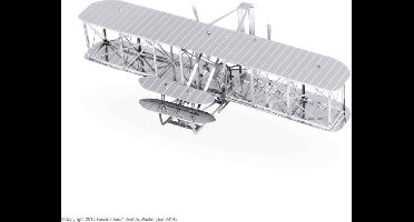Metal Earth Modelbouw 3D Brothers Wright vliegtuig - Metaal