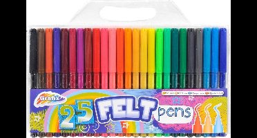 Viltstiften in Etui, 25st