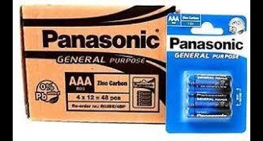 AAA Panasonic batterijen set van 12 x 4 = 48 stuk