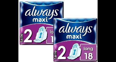 Always Maandverband Maxi Long 36 verbanden (2x18)
