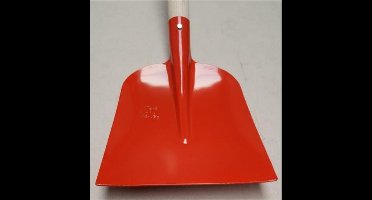 Atlas betonschop gehard, rood gelakt met steel