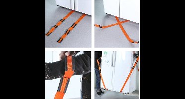 Verhuisbanden / Tilbanden voor Verhuizen - Transportriemen, de Verhuishulp - Ideaal voor tillen van Kasten, Wasmachines, en Meer!
