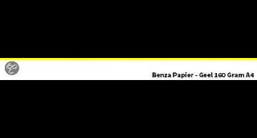 Benza printpapier hobbykarton 160 Gram A4 - Geel - 50 stuks