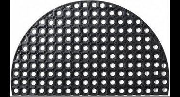 Ringmat 45 x 75 cm deurmat halfrond