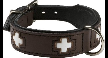 Hunter Riem Hunter - halsband nappa bruin / Zwart 37x2,6c