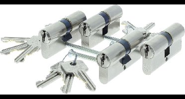 STARX PROFIELCILINDER VERNIKKELD 60MM GELIJKSLUITEND SKG2