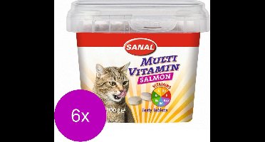 Sanal Multi Vitamin Cat Treats - Kattensnack - 6 x Zalm 100 g