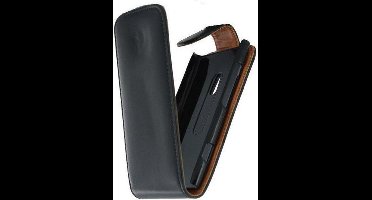 Xccess Leather Flip Case Nokia Lumia 800 Black