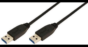 LogiLink USB-kabel USB 3.2 Gen1 (USB 3.0 / USB 3.1 Gen1) USB-A stekker, USB-A stekker 3.00 m Zwart CU0040