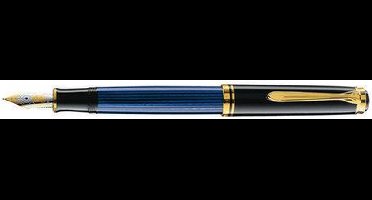 Pelikan Souverän M400 - Vulpen - Fijne penpunt - Zwart/Blauw