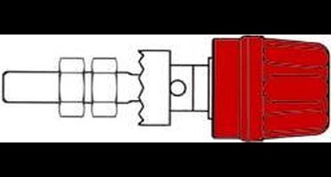4mm AANSLUITKLEM MET GEISOLEERDE KOP / ROOD (PK10A) (HM2410A)