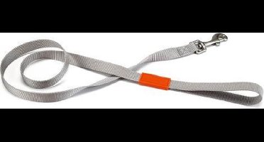 Beeztees nylon looplijn uni lichtgrijs 120x25