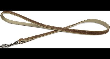 Beeztees leren looplijn Comfort. Bruin. 100 cm x 18 mm.