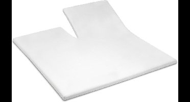 Cinderella Hoeslaken - Single-Split Topper - 2 Persoons - Flanel - 180x200/210 cm - tot 15 cm  - Wit