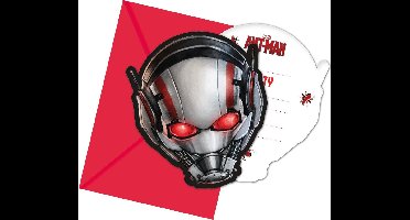 PROCOS - 6 Ant-Man uitnodigingen en enveloppen - Decoratie > Wegwerp servies