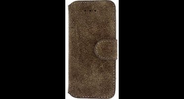 Xccess Wallet Book Stand Case Apple iPhone 5/5S Vintage Dark Brown