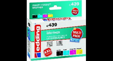 Edding EDD-439 inktcartridge 4 stuk(s) Compatibel Zwart, Cyaan, Magenta, Geel