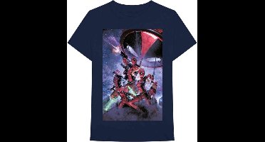 Marvel Deadpool Heren Tshirt -XXL- Deadpool Family Blauw
