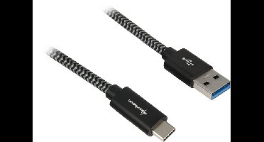 USB 3.1 A-C bk/gy 0.5m