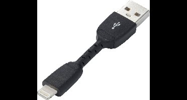 Renkforce RF4260168 USB-kabel USB 2.0 USB-A stekker, Apple Lightning stekker 0.05 m Zwart