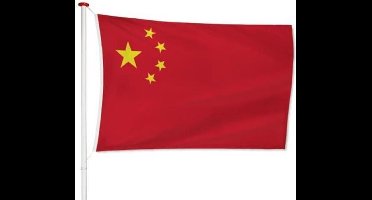 Vlag China - chinese vlag - met poolgeleider- 90/150cm -vlaggen