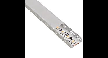 Aluminium ledstrip opbouw profiel Basic Line 3M – 10mm hoog – compleet met afdekkap - Led profiel opbouw - Wit