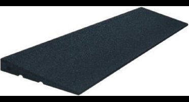 Schuin aflopende rand rubber - 75x25 cm - 45 mm dik - Zwart