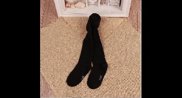 Herfst Panty Zwart Maat L -Katoenen Meisje Panty - Heerlijk Warme Gebreide Zachte Panty - Meisjes Kleding