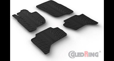 Gledring Rubbermatten passend voor Mitsubishi L200 (Triton) 2015-2019 & FL 2019- (T profiel 4-delig + montageclips)