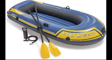 Intex Challenger 2 Opblaasboot met roeispanen en pomp 68367NP