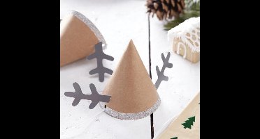Ginger Ray - Rustic Christmas – Mini Rendier Feesthoeden