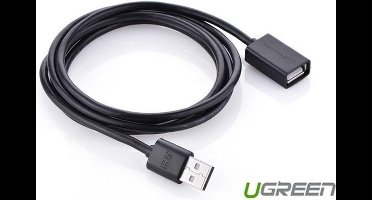 Ugreen - verlengkabel - USB - (mannelijk) - USB - (vrouwelijk) - 2.0 - 480Mb/s - 3m - zwart - (US103)