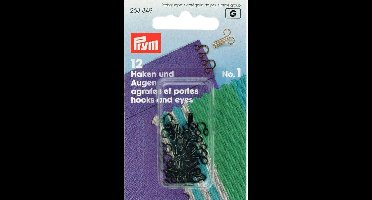 Prym Haken en ogen Messing Zwart No. 1