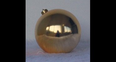 5 stuks 1 Onbreekbare kerstbal diameter 15 cm goud glanzend