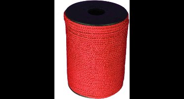 Gevlochten Koord - 100 meter – 3mm - Rood – Gevlochten koord - Haspel