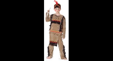 Vegaoo - Indianen kostuum met zwarte franjes voor jongens
