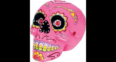 Boland - Roze Dia de los Muertos doodskop decoratie - Decoratie > Decoratie beeldjes