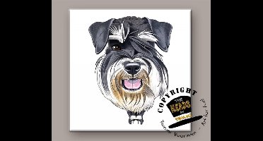 Tegel Hond Miniatuur Schnauzer