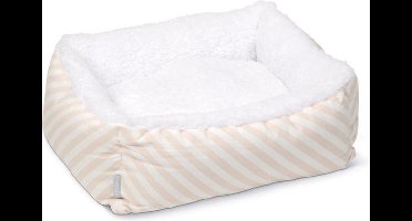 Beeztees Puppy Nappy - Puppymand - Hondenmand - Mand voor puppy - Roze/Wit - 50x42x18 cm
