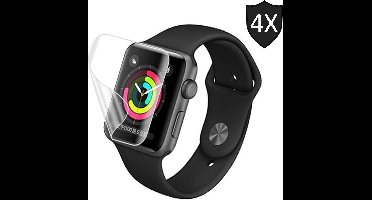 Screenprotector geschikt voor Apple Watch 40mm Series 4 van iCall - Crystal Clear - 4 stuks