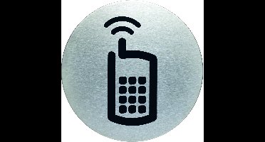 Pictogram|Deurbordje|GSM toegestaan | Durable | RVS | Telefoon