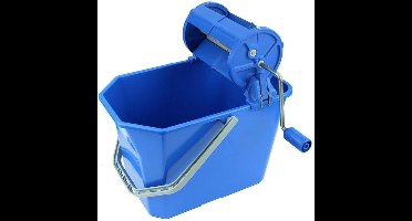 Dweilpers Professioneel, Emmer + Wringer Groot Model, Blauw