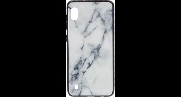 Shop4 - Geschikt voor Samsung Galaxy A10 Hoesje - Harde Back Case Marmer Wit