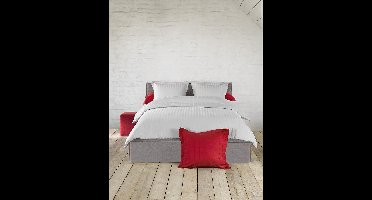 De Witte Lietaer  Zygo  –  dekbedovertrek -  tweepersoons dekbedovertrek 260x220 cm & twee kussenslopen 60x70 cm –  silver